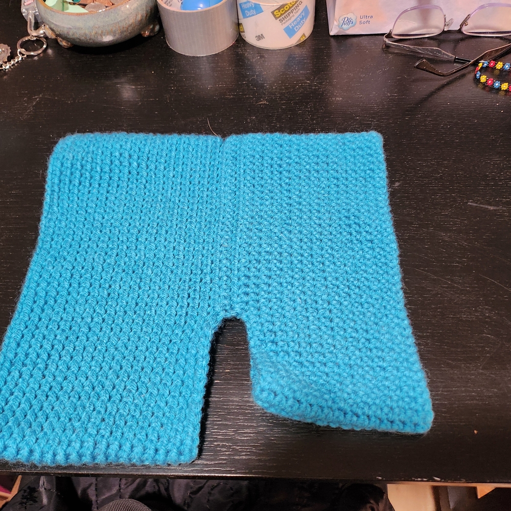 Handmade TURQUOISE  Crocheted DOG SWEATER